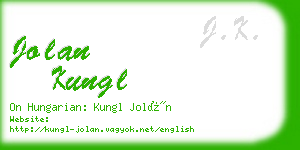 jolan kungl business card